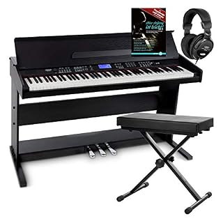 FunKey DP-88 II piano numérique noir set avec banquette de synthé, casque, méthode d’apprentissage - Les Beatles, Paul McCartney, John Lennon, RIngo Starr, George Harrison