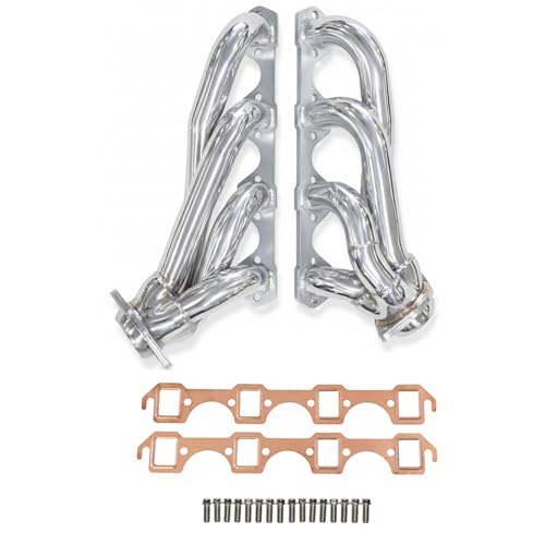 Image of Ceramic Coated Shorty Headers For 1979-1993 Ford Mustang 5.0L Foxbody GT LX | 302 V8 Fox Body Direct Bolt-On Ceramic Thermal Barrier Coating Exhaust Headers With Copper Gaskets and Bolt Kit 3 /8 inch Flanges