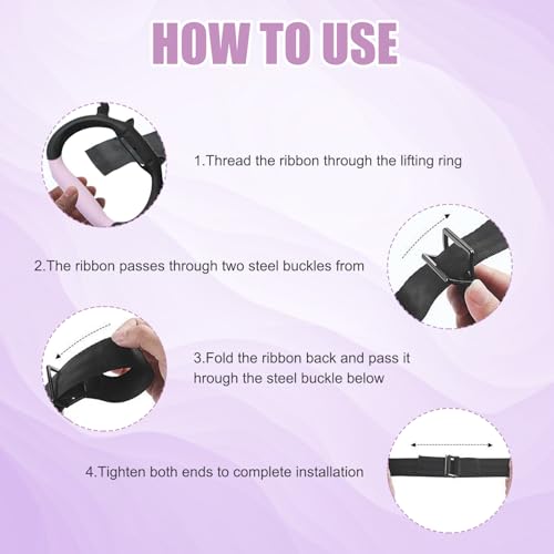 GMHLLES Gymnastic Rings Calisthenics Rings Children's Home Gym Equipment Adjustable Strap for Physical Training Used with Indoor Horizontal Bar Non-slip Load-Bearing 250kg - Image 4