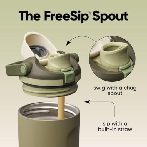 Owala FreeSip Sway Insulated Stainless Steel Water Bottle with Two-Way Spout, Built-In Straw and Bucket Handle, Made for Travel, School, and Sports, 30oz, BPA Free, Leak Proof, Off Road - View 4