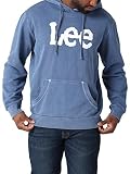 Lee Sudadera con Capucha de Manga Larga, Mood Indigo White Twitch, L para Hombre