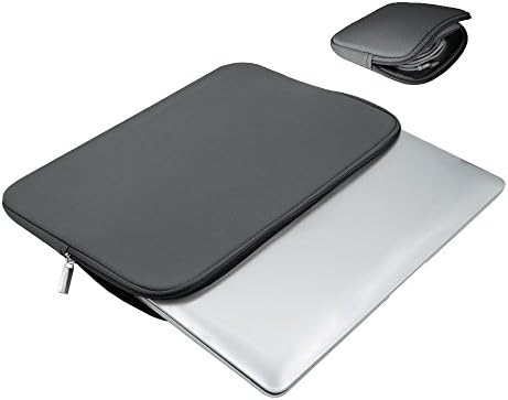 RAINYEAR 14 Inch Laptop Sleeve Protective Case Soft Fluffy Lining Padded Cover Carrying Bag Compatible with 15" Macbook Air M2 2023 A2941 14" Notebook Computer Chromebook(Grey)