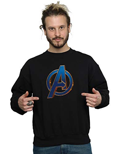 Marvel Men's Avengers Endgame Heroic Logo Sweatshirt Black XXXXX-Large