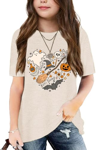 Image of Graphic Tees for Girls Kids Summer Tops Crewneck Short Sleeve T Shirt 5-14 Years