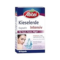 Abtei Kieselerde Intensiv Kapseln, 60 Stück, feste Nägel, schöne Haare, gesunde Haut und festes Bindegewebe, 1-er Pack (1 x 60 St.)