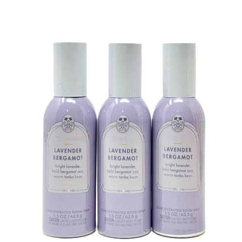 Image of Concentrated Room Spray Bath and Body 3 Pack 1.5 oz / 42.5 g Home Fragrance Air Freshner (1.5 oz / 42.5 g (3 Pack), Lavender Bergamot)