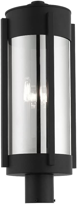 Livex Lighting 22387-91 3 Light Outdoor Post Top Lantern, Nickel