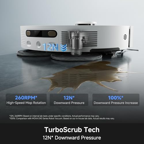 Image of MOVA P20 Ultra Robot Vacuum and Mop, 30,000Pa Suction, MopExtend Edge Cleaning, All-in-One Dock with 145F Mop Auto-Drying, 100 Days Auto-Empty, Liftable Spinning Mop for Carpet, Hard Floors, Pet Hair