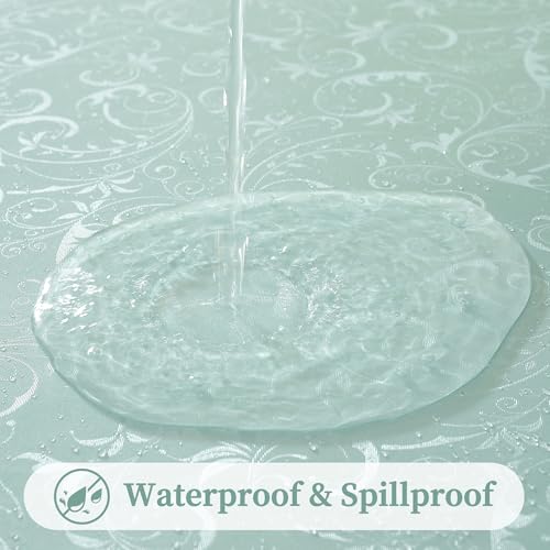 HOMOHEINI Waterproof Heavy Duty Vinyl Tablecloths, Lake Blue, 54"x78" by HOMOHEINI - Used condition - Image 2