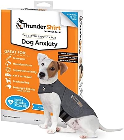 ThunderShirt Classic Dog Anxiety Jacket, Heather Grey, Small