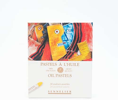 Sennelier Oil Pastels Assorted 24/PKG, Wood Glass Metal, Count (Pack of 1)