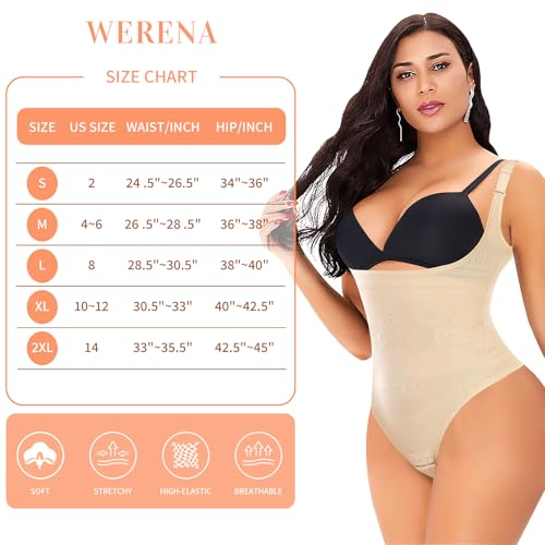 Image of Thong Shapewear Bodysuit for Women Tummy Control Open Bust Body Shaper | Light Tummy Control Thong Bodysuit,Slimming Body Shaper Slimmer,Shaping Bodysuit Thong Girdle