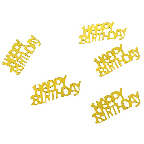 Happy Birthday Gold Confetti For Party Decorations - Birthday Party Table Decorations Gold Confetti, Perfect For Table Decorations, Party Supplies (Golden, Happy Birthday) #TOP2