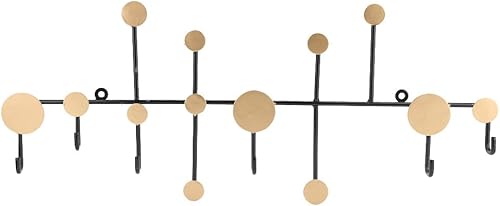 Miniatura 1 de Gancho de entrada de 5 ganchos dorados resistentes para colgar en la pared, perchero para colgar en la pared, perchero para colgar para sombreros,