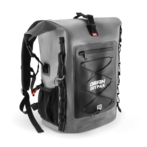 Image of OSAH DRYPAK Waterproof Backpack Dry Bag 35L /55L /85L - Heavy Duty Roll-Top Hiking Backpack for Travel, Kayaking, Boating, Camping, Rafting and Fishing