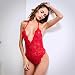 BABAOZHOUHE Lencería Hueca Conjunto De Sujetador De Mujer Perspectiva De Encaje Ropa Interior Profunda Conjunto De Lencería Sexy S Rojo