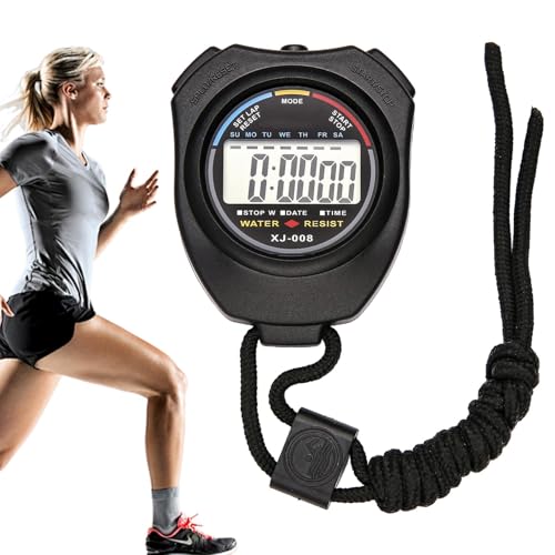 Sport Timing Watch, Time Counter Watch | Time Counter Professional Home Gym Watch,Pas de Bruit Élèves Athlètes Arbitre Date Horloge Calendrier Display Timer pour Courir, Natation