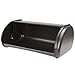 Home Basics Heavy Duty Steel Bread Box, Kitchen Storage and Organization, with Roll Up Lid, Stores Brownies, Cookies, Loaves of Bread, Bronze
