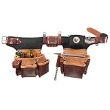 Occidental Leather Adjust-to-Fit Pro Framer Tool Belt - Left Hand - 21 Pockets & Tool Holders - Made in USA