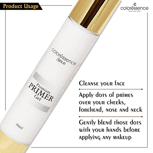 Image of COLORESSENCE Premium Primer Gel & Matte Bronzer Contour Powder Combo (30ml+10gm) | Long Lasting | Waterproof