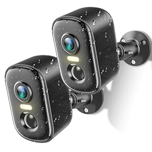 Techage Überwachungskamera Außen Akku, 2K WLAN Kamera für Außenbereich mit KI-Bewegungserkennung, 2, 4 GHz, Farb-Nachtsicht, Zwei-Wege-Audio, IP66 Wasserdicht, Cloud/SD-Speicher Packung von 2