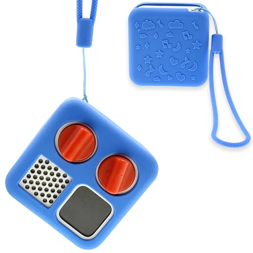 LeoTube Silicone Shell Cover for Yoto Mini Player, Silicone Protective Sleeve Case Compatible with Mini Bluetooth Speaker (Case Only, Machine not Included) (Blue)