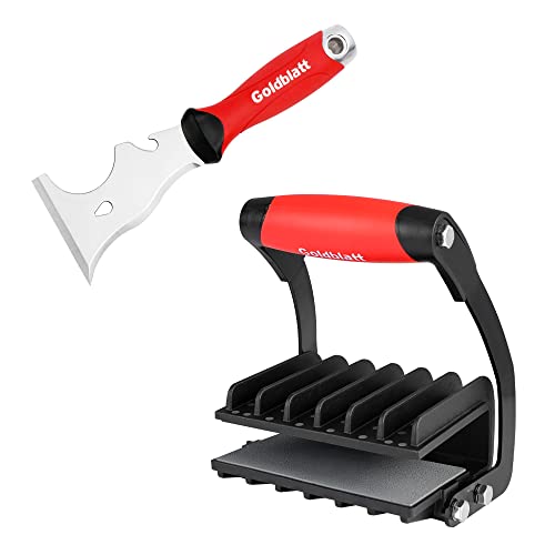 Goldblatt 9-In-1 Drywall Paint Scraper, Stainless Steel Putty Knife Scraper & Goldblatt Panel Carrier, Plywood Lifting Tool, Drywall Carrying Tool #TOP22