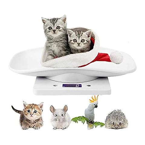 Pet Scale, Digital Mini Animal Weight Bathroom Scale, Multi-Function Small Animal Kitchen Food Scale, Measure Weight Accurately(Max: 33lbs), Tray Size 12" x 8", Perfect for Puppy/Cat/Dog Cover