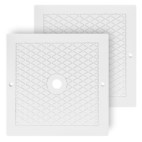 Quorvix 10 Inch Skimmer Cover, Compatible with Hayward SPX1082E, SP082, 1083, 1084,1085, 1086, 2 Packs, Pool Skimmer Cover Replacement, Skimmer Lid Pool Skimmer Cover Plate, White