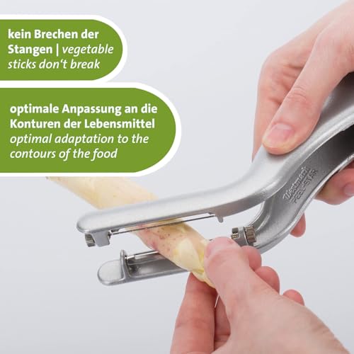 Foto von Westmark Gemüse-Doppelschäler, Spargel-Schäler, Edelstahlklingen, Peel-Star, Aluminium, lebensmittelechte Beschichtung, 60502260, Silber