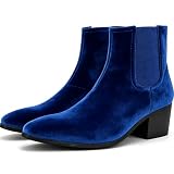 Men'S Classic Leather Chunky Heel Chelsea Boots With...
