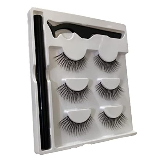 3 Pares de Cílios Magnéticos 3D com Caneta Delineadora