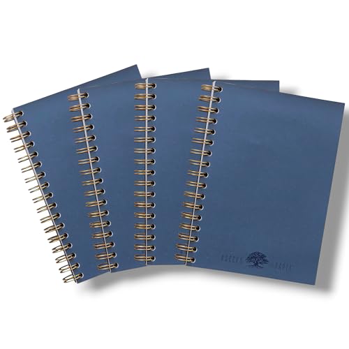 Pack 4 Cuadernos Ecológicos de Lavanda| Tapas Naturales A5+ 200 Páginas | Papel Reciclado 100% Sostenible (Lavanda, Pack Quad (4 Cuadernos - 15.6 x 22 cm))