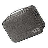 HEALEEP データケーブル収納バッグ 耐摩耗性ポータブルケース イヤホン 充電器 アクセサリー用 旅行 出張 アウトドア向け 小物収納可能