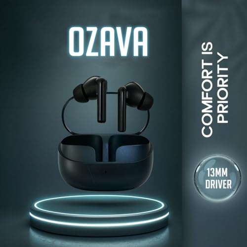 Image of Wave Truly Wireless Earbuds with 40H of Playtime, Quad Mic with ENC, Instacharge, 13Mm Driver, Low Latency, BT V5.2 (Black)