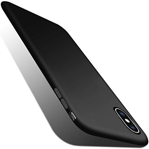 iPhone X Case,Sahiyeah Soft Liquid Silicone Protective Cover Smooth Shockproof DropProof Shell for Apple X /10 5.8 inch 2017 for Man Woman Girl Boy,Black