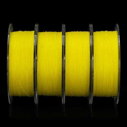 Goture Braided Fishing Line (Yellow, 4Strand - 50LB - 547Yds - 0.4MM) — view 6