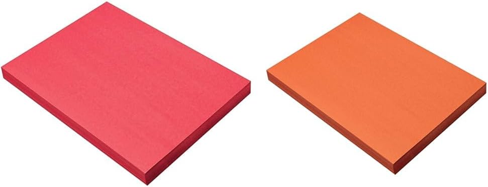 Prang Construction Paper Bundle - Holiday Red & Orange, 9" x 12", 100 Sheets Each