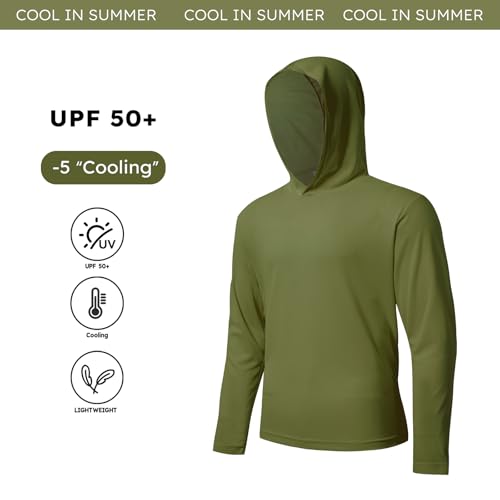 3 Pack Men's UPF 50+ Sun Protection Hoodie Shirts Long Sleeve Shirts Quick Dry Lightweight for Running Workout Hiking Fishing3