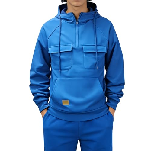 Sudaderas con capucha corta conjunto informal unisex tipo cargo navy talla XL para invierno