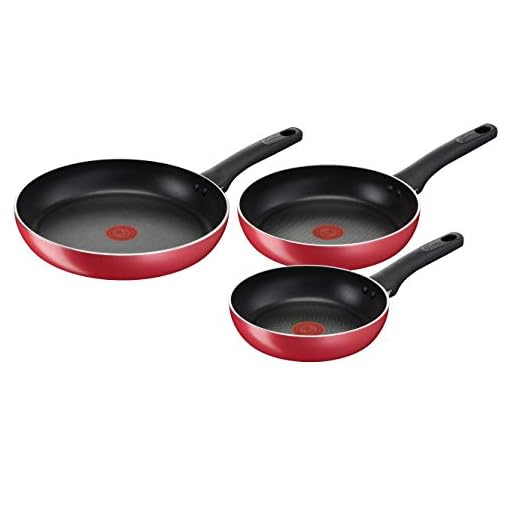Lagostina Mediterrane keuken anti-aanbakpannenset van aluminium Ø 20/24/28 cm, 3 stuks, inductiekookgerei voor gas en oven, thermo-signaal-kookweergave, ergonomische handgrepen van bakeliet