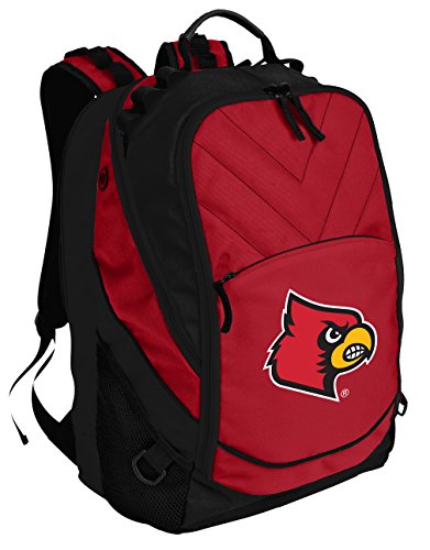 Image of Broad Bay University of Louisville Backpack | Official Louisville Cardinals Logo, Padded Laptop Computer Section, Premium 600 Denier Nylon Fabric,