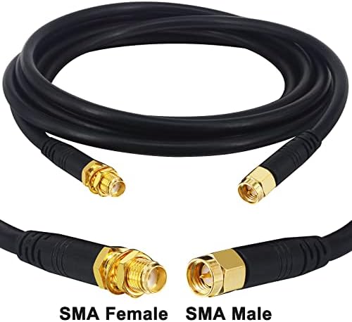 BOOBRIE SMA Cable 2M Molded RG58/U SMA Male to SMA Female Cable SMA WiFi Antenna Extension Cable 50ohm SMA Coaxial Pigtail Cable for 3G 4G LTE Low Loss WiFi Antenna Wireless LAN Router GPS(Not for TV)