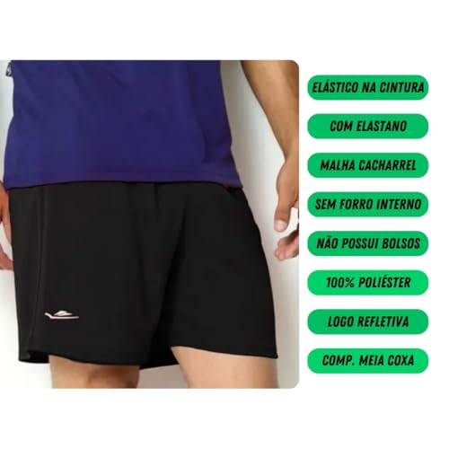 Short Masculino Academia Bermuda Corrida Musculação Treino Calção Dry Fit (BR, Alfa, 4G, Plus Size,