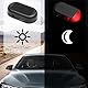 Mikiuly Alarmanlage Auto, 2 Stück Solar Power Dummy Auto Alarm, Anti Diebstahl Blinklampe, Schwarz, Manuell, Pkw