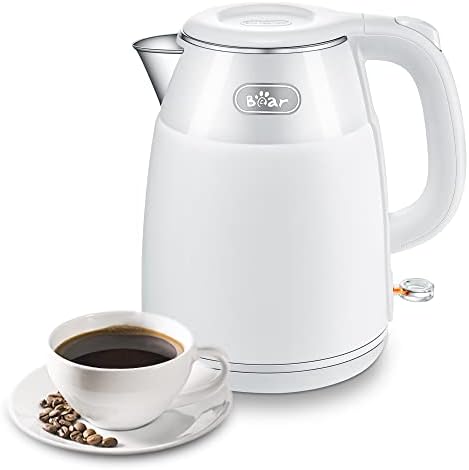 Bear Electric Kettle, 1.5L Rapid-boil Water Boiler, Stainless Steel 304 Inside, 1500W Tea Kettle with Auto Shut Off & Boil Dry Protection, Electric Water Kettle Great for Tea and Coffee
