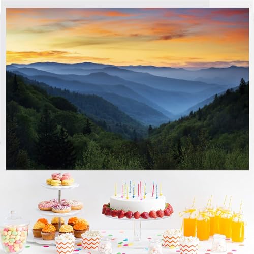 Fondo Fotográfico de Tela 7x5ft Montaña Amanecer miniatura 4