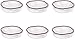 Sterilite 03918606 Ultra-Seal 4.8 Cup Round Divided Dish, Clear Lid & Base with Rocket Red Gasket, 6-Pack