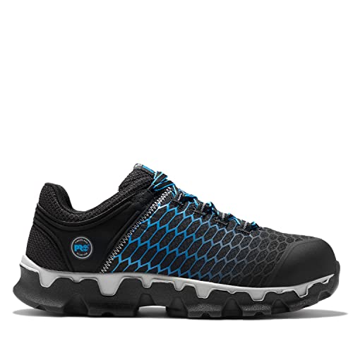 Timberland Pro Mens Powertrain Sport Alloy Safety Toe Electrical Hazard Athletic Work Shoe, Black Ripstop Nylon With Blue, 10.5 Wide Us #TOP6