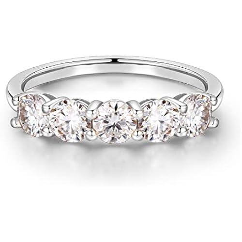 MOOSEA 4mm Moissanite Wedding Bands for Women, Anniversary Promise Ring